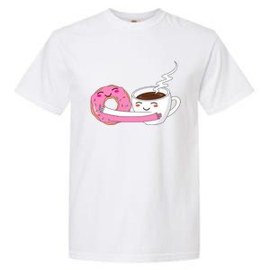 Super Cute Coffee And Donut Valentines Day Gift Garment-Dyed Heavyweight T-Shirt