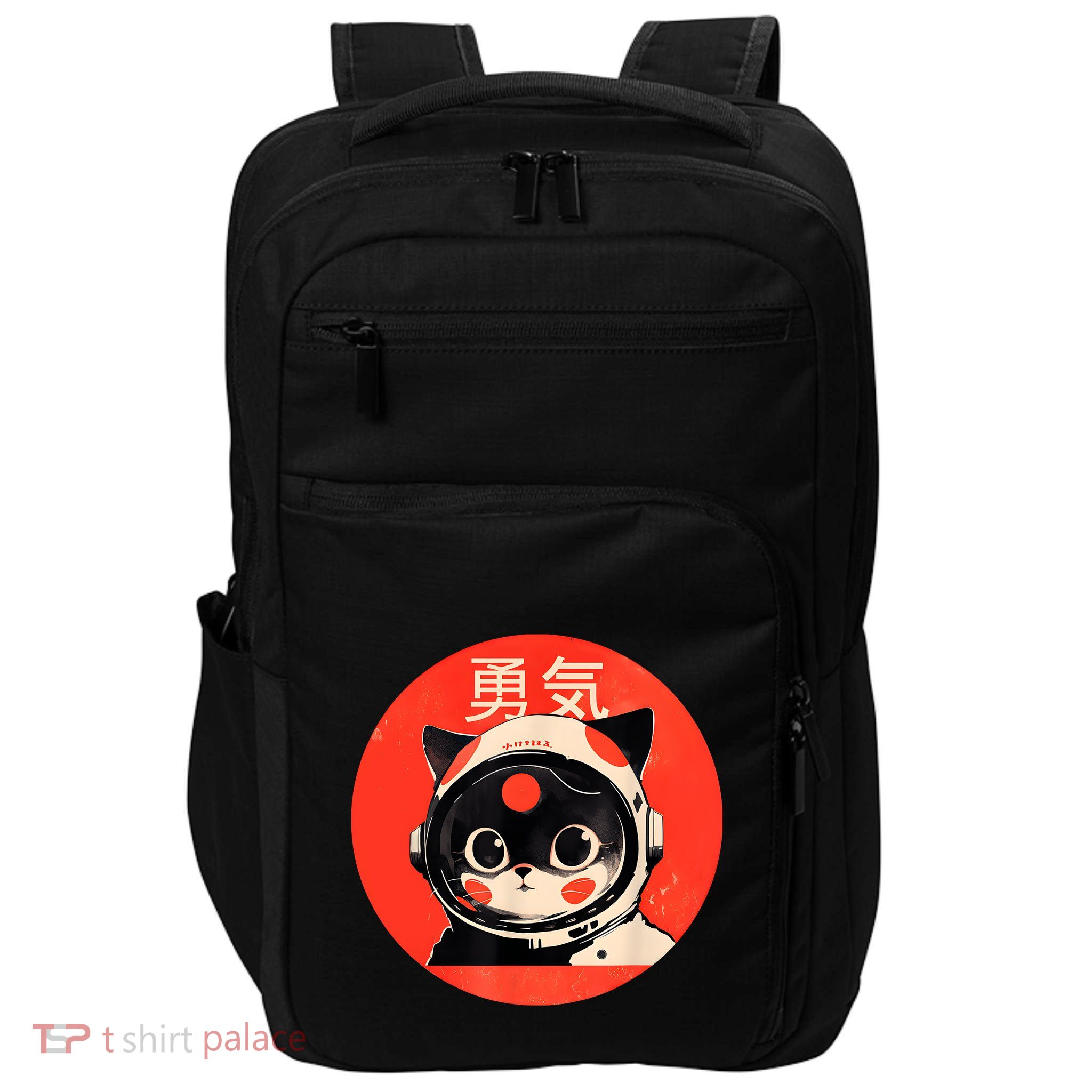 Space Cat Courage Japanese Retro Kawaii Cute Astronaut Cat Impact Tech Backpack