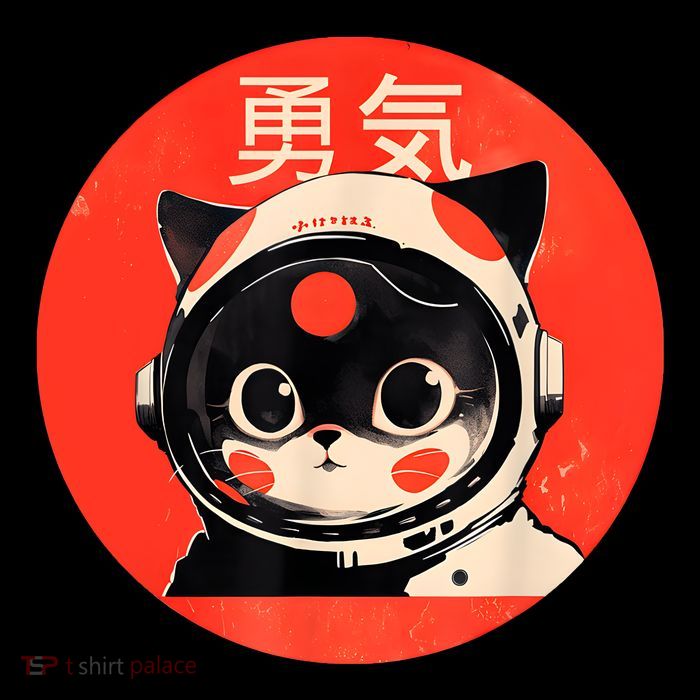 Space Cat Courage Japanese Retro Kawaii Cute Astronaut Cat Impact Tech Backpack