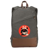 Space Cat Courage Japanese Retro Kawaii Cute Astronaut Cat Cotton Canvas Backpack