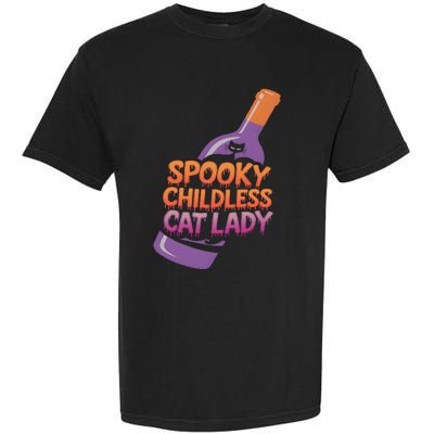 Spooky Childless Cat Lady Funny Halloween Kamala Harris Garment-Dyed Heavyweight T-Shirt