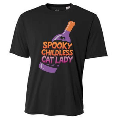 Spooky Childless Cat Lady Funny Halloween Kamala Harris Cooling Performance Crew T-Shirt