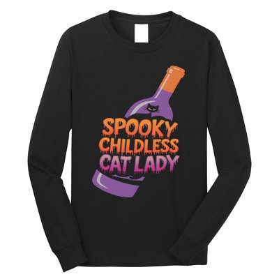 Spooky Childless Cat Lady Funny Halloween Kamala Harris Long Sleeve Shirt