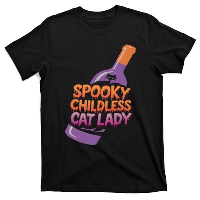 Spooky Childless Cat Lady Funny Halloween Kamala Harris T-Shirt