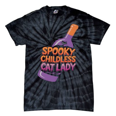 Spooky Childless Cat Lady Funny Halloween Kamala Harris Tie-Dye T-Shirt