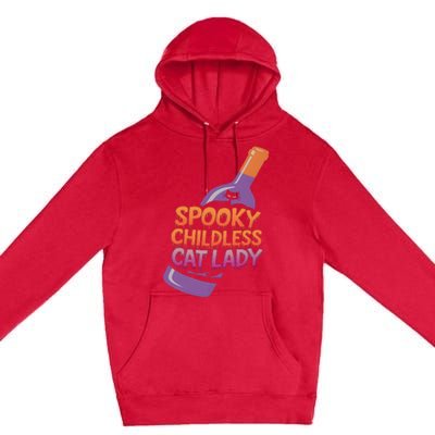 Spooky Childless Cat Lady Funny Halloween Kamala Harris Premium Pullover Hoodie