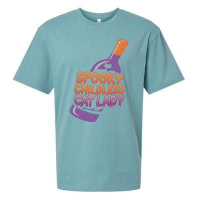 Spooky Childless Cat Lady Funny Halloween Kamala Harris Sueded Cloud Jersey T-Shirt