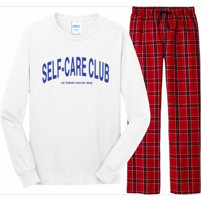 Self Care Club Eat Hydrate Exercise Sleep Long Sleeve Pajama Set