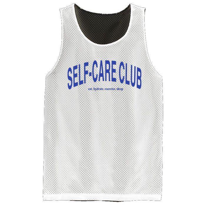 Self Care Club Eat Hydrate Exercise Sleep Mesh Reversible Basketball Jersey Tank