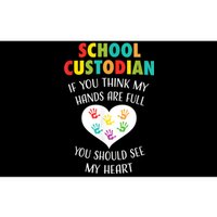 School Custodian Cute Heart Quote Janitor Appreciation Gift Bumper Sticker