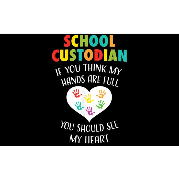 School Custodian Cute Heart Quote Janitor Appreciation Gift Bumper Sticker