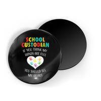 School Custodian Cute Heart Quote Janitor Appreciation Gift Magnet