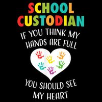 School Custodian Cute Heart Quote Janitor Appreciation Gift Womens Tank Top