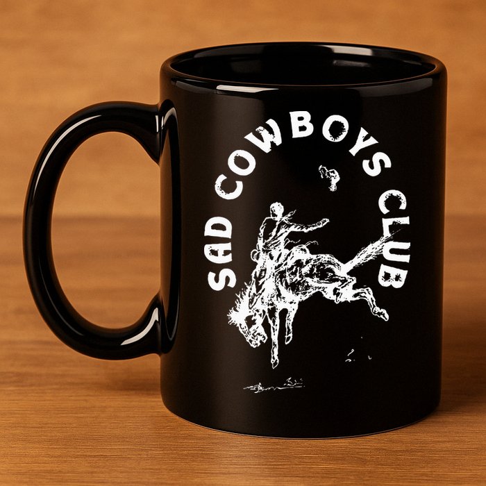 Sad Cowboy Club 11oz C Handle Ceramic Mug