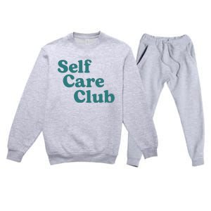 Self Care Club Inspiring Aesthetic Self Love Hoodie Premium Crewneck Sweatsuit Set