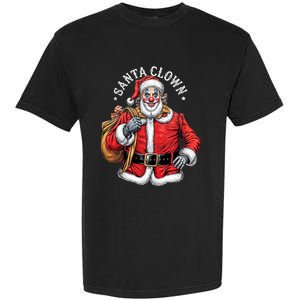 Santa Clown Christmas Santa Claus Xmas Holiday Party Garment-Dyed Heavyweight T-Shirt