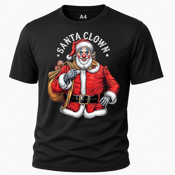 Santa Clown Christmas Santa Claus Xmas Holiday Party Cooling Performance Crew T-Shirt