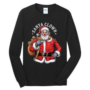 Santa Clown Christmas Santa Claus Xmas Holiday Party Tall Long Sleeve T-Shirt