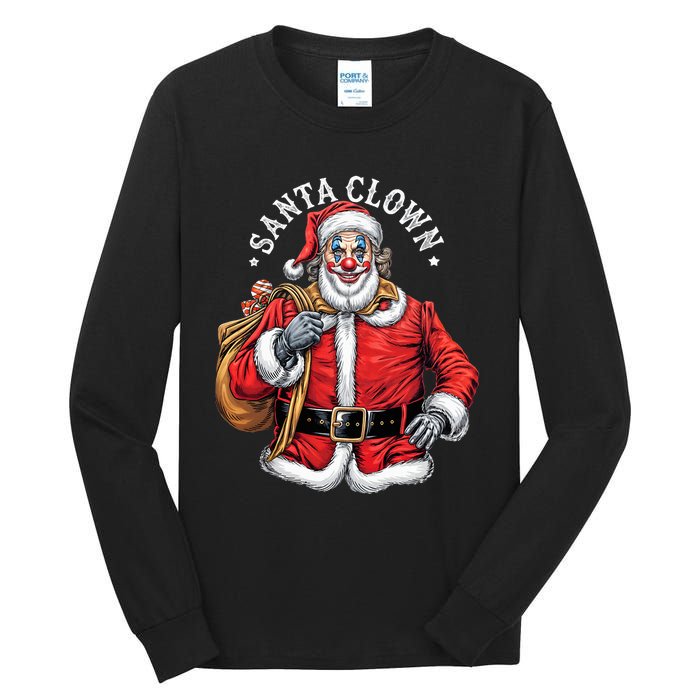 Santa Clown Christmas Santa Claus Xmas Holiday Party Tall Long Sleeve T-Shirt