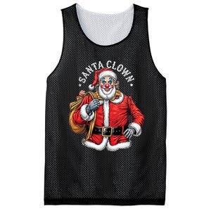 Santa Clown Christmas Santa Claus Xmas Holiday Party Mesh Reversible Basketball Jersey Tank