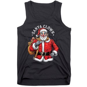 Santa Clown Christmas Santa Claus Xmas Holiday Party Tank Top