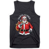 Santa Clown Christmas Santa Claus Xmas Holiday Party Tank Top