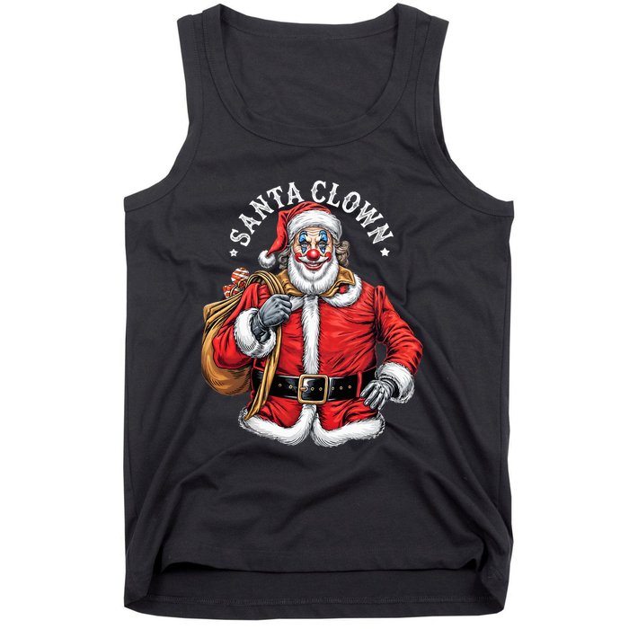 Santa Clown Christmas Santa Claus Xmas Holiday Party Tank Top