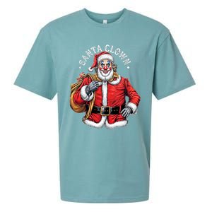 Santa Clown Christmas Santa Claus Xmas Holiday Party Sueded Cloud Jersey T-Shirt