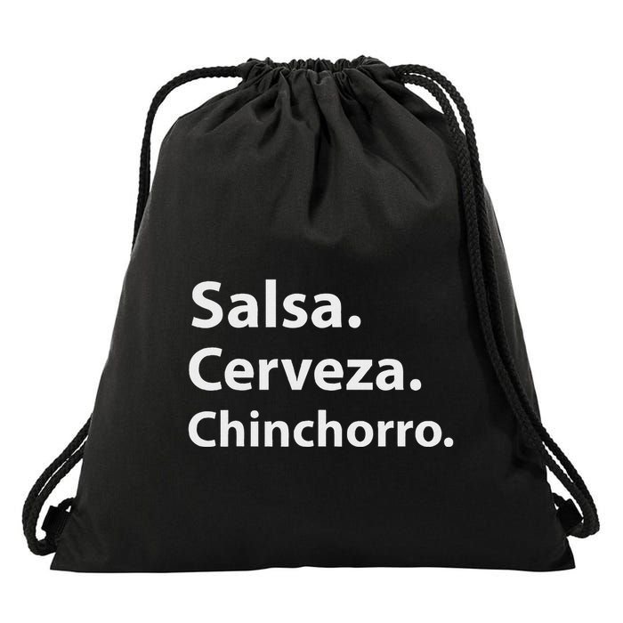 Salsa Cerveza Chinchorro Boricua Puerto Rico Drawstring Bag