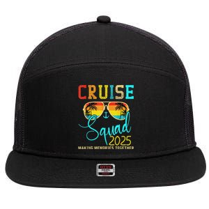 Squad Crew Cruise 2025 Summer Vacation Matching Family Group 7 Panel Mesh Trucker Snapback Hat