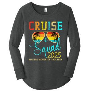 Squad Crew Cruise 2025 Summer Vacation Matching Family Group Women's Perfect Tri Tunic Long Sleeve Shirt