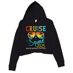 Squad Crew Cruise 2025 Summer Vacation Matching Family Group Crop Fleece Hoodie