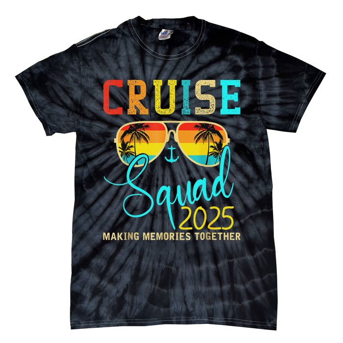 Squad Crew Cruise 2025 Summer Vacation Matching Family Group Tie-Dye T-Shirt