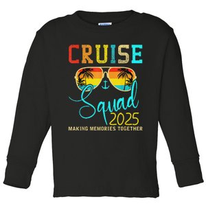 Squad Crew Cruise 2025 Summer Vacation Matching Family Group Toddler Long Sleeve Shirt