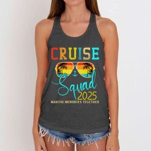 Squad Crew Cruise 2025 Summer Vacation Matching Family Group Women's Knotted Racerback Tank