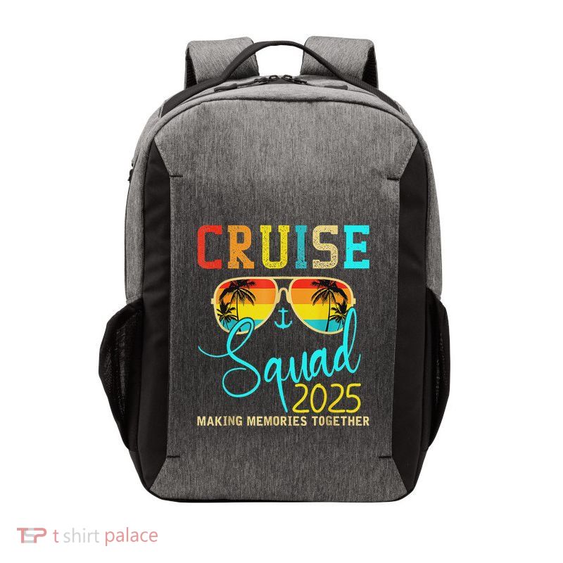 Squad Crew Cruise 2025 Summer Vacation Matching Family Group Vector Backpack