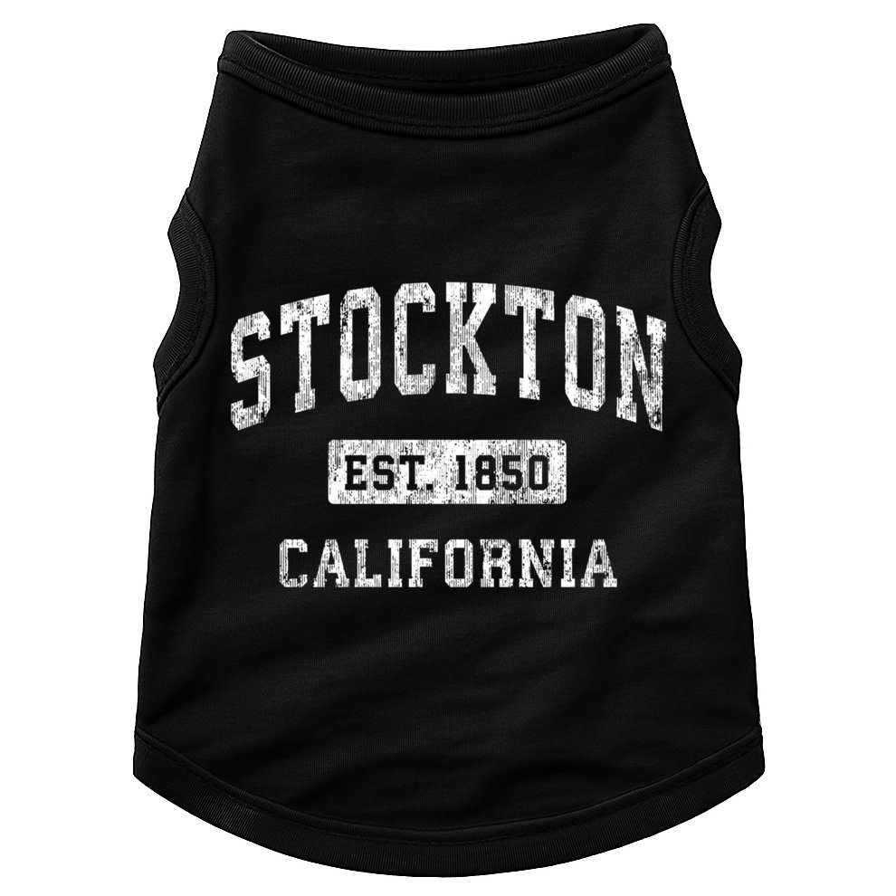 Stockton California Ca Vintage Established Sports Doggie Tank