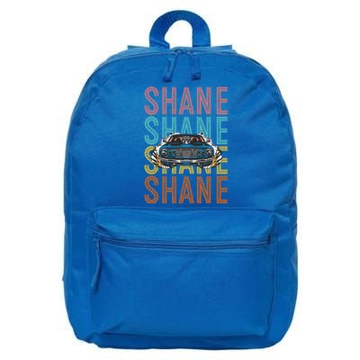 Shane Custom Car Racing Hobbyist Gift 16 in Basic Backpack