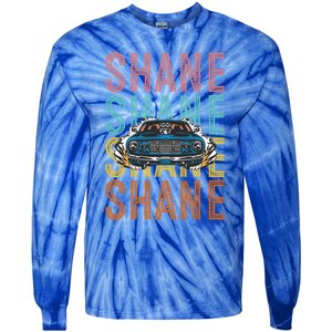 Shane Custom Car Racing Hobbyist Gift Tie-Dye Long Sleeve Shirt