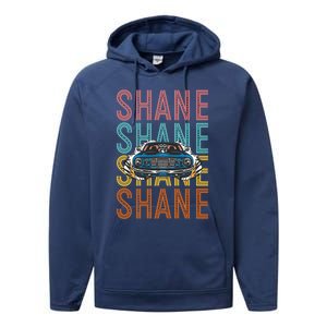 Shane Custom Car Racing Hobbyist Gift Performance Fleece Hoodie