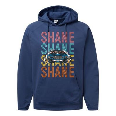 Shane Custom Car Racing Hobbyist Gift Performance Fleece Hoodie