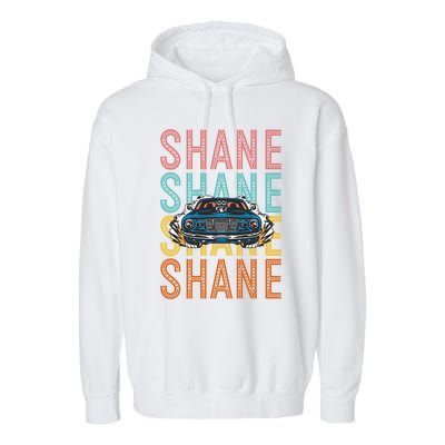 Shane Custom Car Racing Hobbyist Gift Garment-Dyed Fleece Hoodie