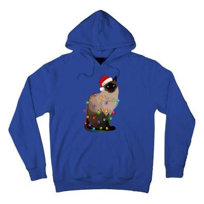 Siamese Cat Christmas Lights Xmas Cat Lover Gift Tall Hoodie