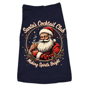 SantaS Cocktail Club Making Spirits Bright Retro Xmas Santa Doggie Tank