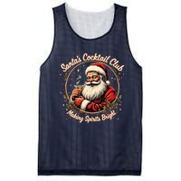 SantaS Cocktail Club Making Spirits Bright Retro Xmas Santa Mesh Reversible Basketball Jersey Tank