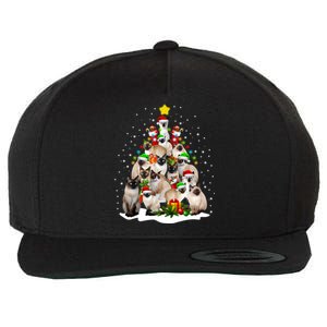 Siamese Cats Christmas Tree Santa Kitten Cute Cat Siamese Gift Wool Snapback Cap