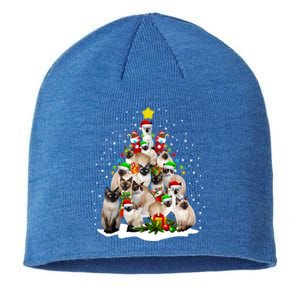 Siamese Cats Christmas Tree Santa Kitten Cute Cat Siamese Gift Sustainable Beanie