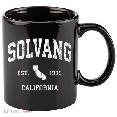 Solvang California Ca Vintage Established Athletic Sports Design 11oz C Handle Ceramic Mug