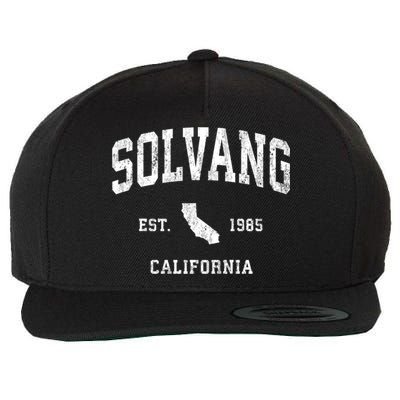 Solvang California Ca Vintage Established Athletic Sports Design Wool Snapback Cap