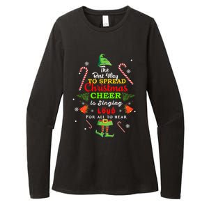 Spread christmas cheer is singing loud xmas Elf pajama Womens CVC Long Sleeve Shirt